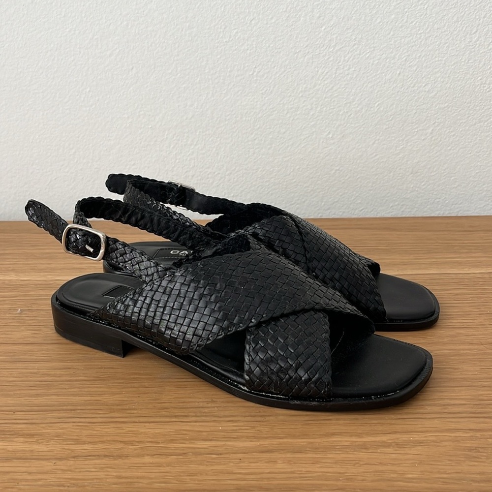 Carel PARIS braided black sandals Size 39